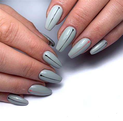 black grey nail designs